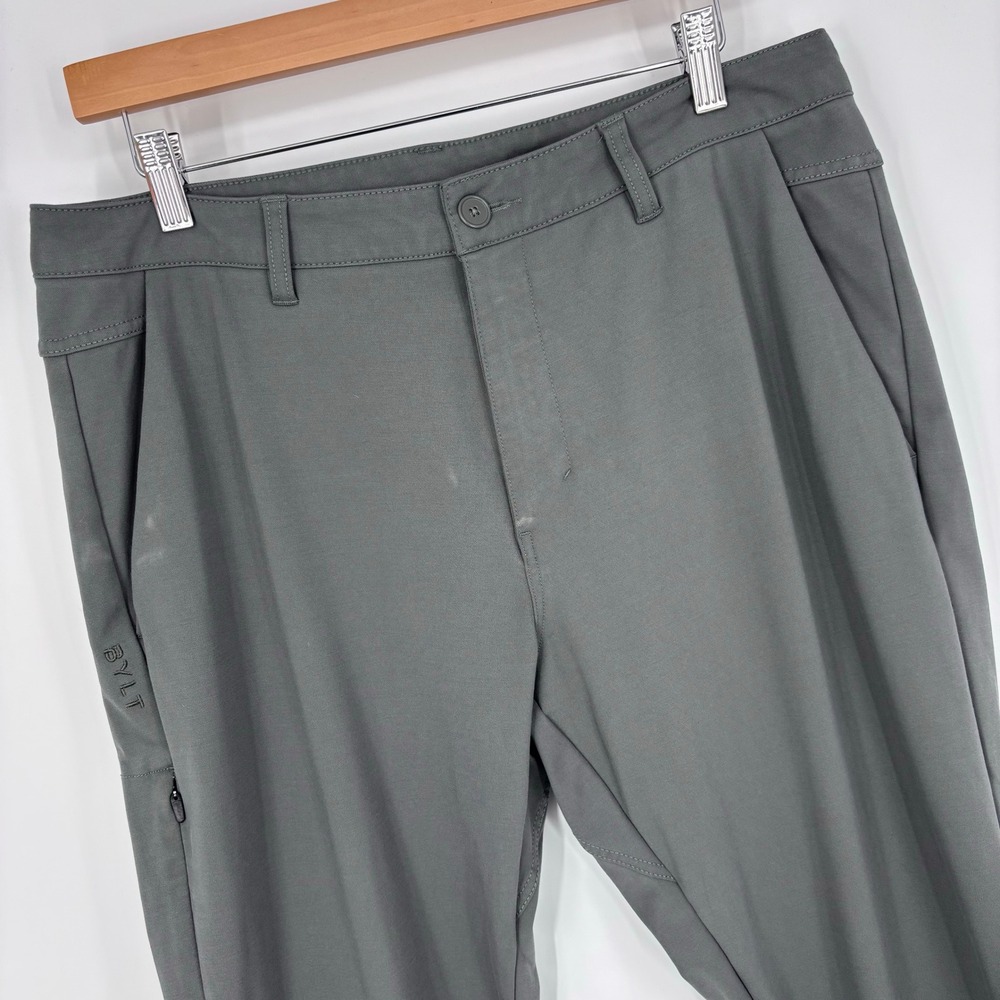 BYLT Everyday Pants 2.0 Mens 36x30 Grey Performance Tech Stretch Slim Commuter